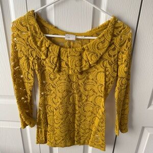 Yellow Lace Women's Top